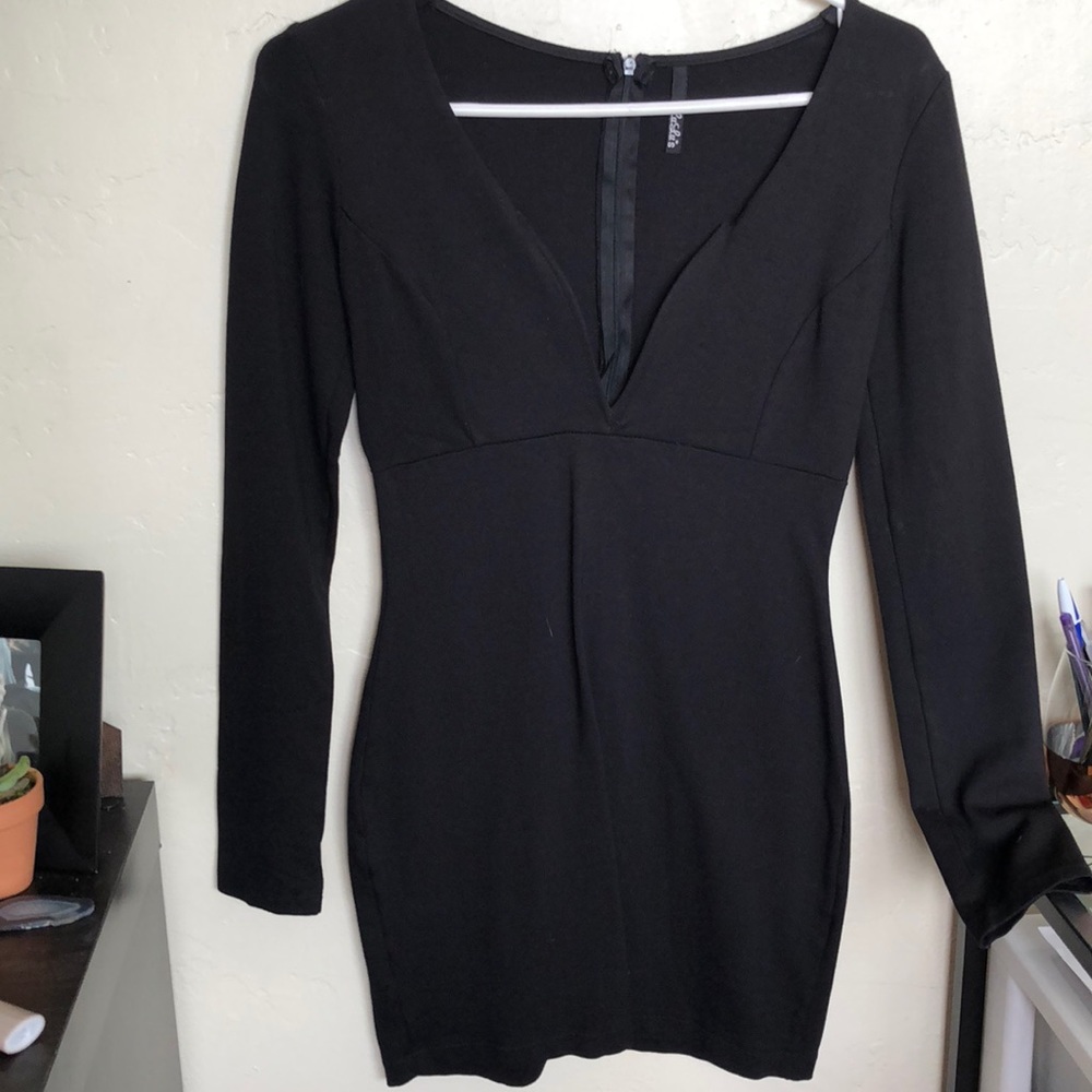 Black mini dress